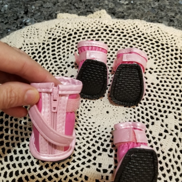 SALE NWOT Small pink dog boots - Picture 4 of 8
